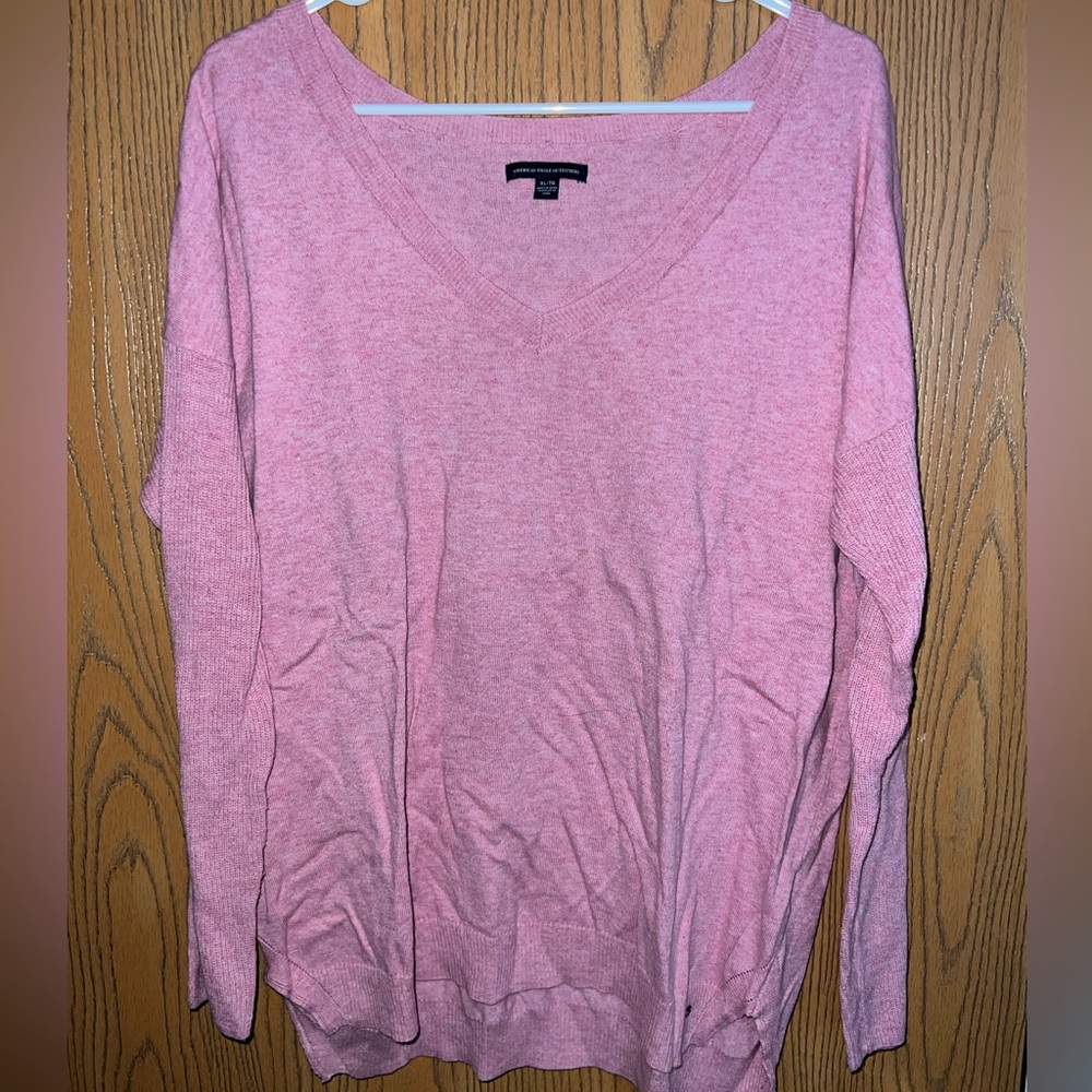 Women’s Pink V-Neck American Eagle Sweater